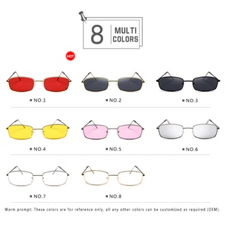 Gafas de sol cuadradas pequeñas de Metal a la moda gafas de sol coreanas (9)