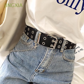JINGXIA Lujo Cinturón Punk Cadena de cinturón Cinturón Aleación Doble fila Personalidad Ropa de moda Broche largo Mujer Jeans/Multicolor