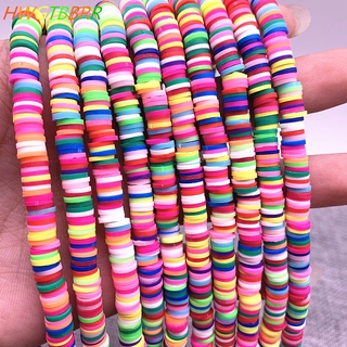 6 mm plano redondo Color polimérico perlas de arcilla rebanadas para niñas pulsera hacer bricolaje collar y accesorios de pulsera