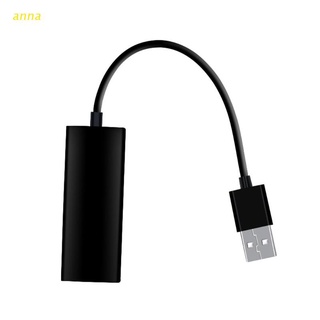 anna 100mbps usb 2.0 tarjeta de red a ethernet lan adaptador de conexión rj45 lan cable adaptador compatible con conmutador/wii/wii u, tabletas