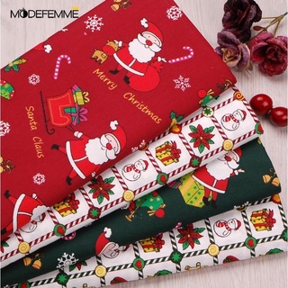 10 piezas de tela de algodón impresa de la serie de navidad para diy decoraciones hechas a mano accesorios