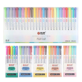 25 colores de doble punta resaltador plumas fluorescentes arte fino consejos marcadores bolígrafos escuela oficina arte papelería suministros