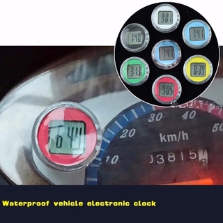 yishopin reloj digital automático medidores de pantalla de motocicleta reloj nuevo tiempo mini impermeable medidor/multicolor (6)