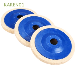 karen01 3 piezas de rueda de pulido para cerámica de lana buffer nuevo disco de almohadilla para vidrio para pulir mármol