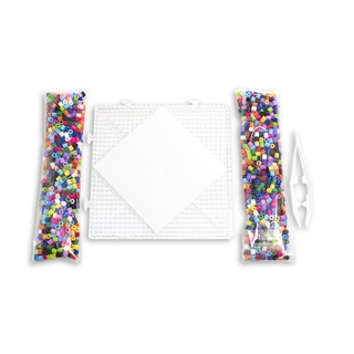 Kit Con 2,000 Perler Hama Pixe Beads Midi Base Pinza Diseños