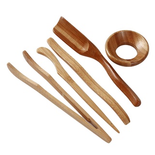Cuchara de té de madera de bambú juego de tenedor estilo vajilla de cocina utensilios de cocina