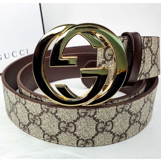 Cinturon Gucci Grabado Cafe GG Invertida [Envio Express Gratis]