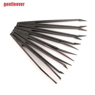 [gentleever] 7 x pinzas Set antiestático plástico duro herramienta de reparación negro (7)