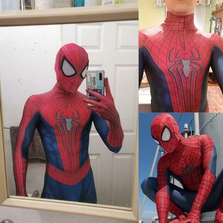 The Amazing Spider-Man Cosplay Costume Spiderman Zentai Suit Halloween Adult (1)