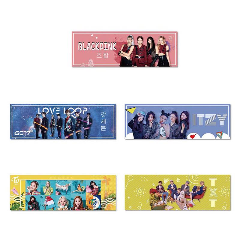 kpop idol group got7 twice txt itzy blackpink soporte banner jennie lisa concierto aeropuerto soporte póster mini bandera de mano