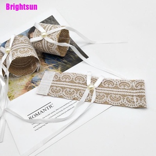 [Brightsun] Anillo de servilleta de encaje hebilla de boda mesa de arpillera servilleta anillo decoración de fiesta (6)