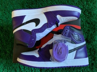 nike air jordan 1 retro high og court púrpura zapatos de baloncesto