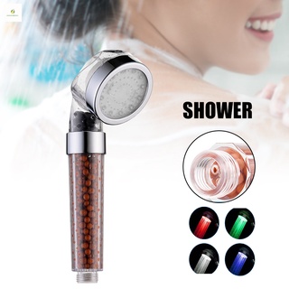 Temperature Control Glowing Shower Head Handheld High Pressure Water Saving Automatically Shower Head