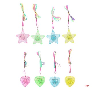 cap pentacle estrella forma de corazón colorido led sparkle collar brillante colgantes fiesta favores niños juguete luz hasta juguete