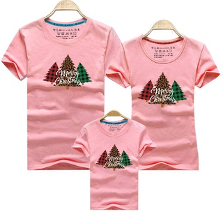 Navidad familia mirada camiseta familia coincidencia trajes madre manga corta padre hijo ropa papá mamá bebé familia traje (8)