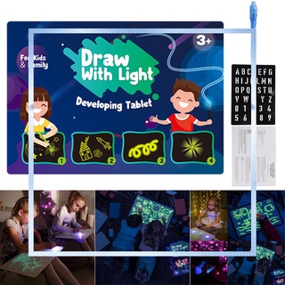 KDY-Light up Dibujo Divertido Desarrollo De Juguete Dibujar Sketchpad Tablero Portátil Para Niños Escuela