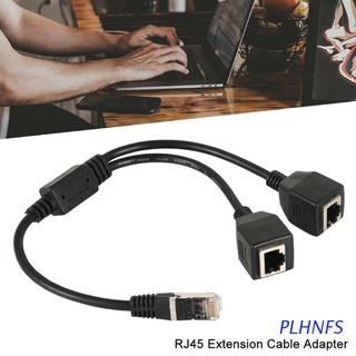 plhnfs rj45 ethernet divisor cable rj45 divisor de red cable adaptador rj45 1 macho a 2 hembra puerto de enchufe lan ethernet divisor de red y cable adaptador