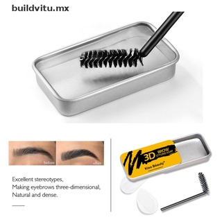 【buildvitu】 1PC 3D Eyebrow Soap Wax with Brush Waterproof Brows Styling Soap Makeup Kit [MX]