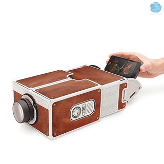 [COM]Mini proyector de teléfono inteligente para cine/portátil/uso doméstico/proyector de cartón/dispositivo proyectivo de entretenimiento familiar (1)