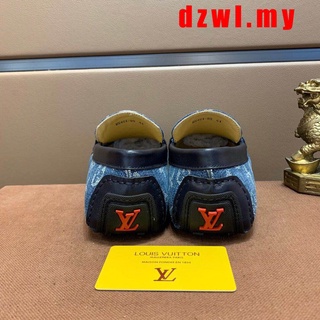 ✨ High quality ✨xianwanli.myLouis Vuitton original waterproof denim leather suede leather men's casual peas shoes