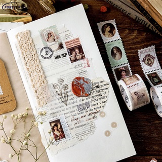 RE Vintage Stamp Coffee Plants Washi Paper Tape DIY Scrapbooking Diary Journal Decoration Tape Masking Tape (3)
