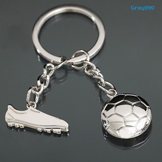 Grey990 llavero creativo forma de fútbol de aleación zapatos llavero para bolsos