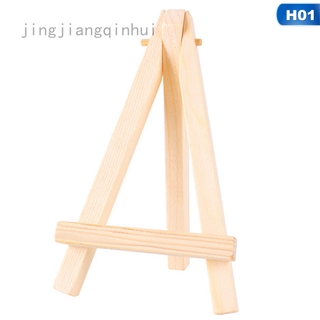 Jingjiangqinhui pantalla de madera mini caballete pequeño trípode de escritorio pequeño caballete nuevo marco de fotos caballete 15*8 marco triángulo soporte (1)