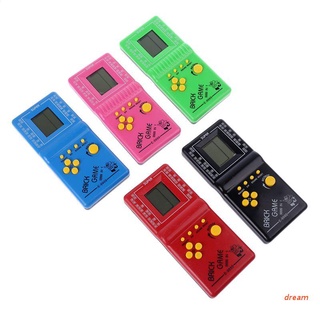 dream lcd juego electrónico vintage clásico tetris ladrillo mano arcade bolsillo juguetes