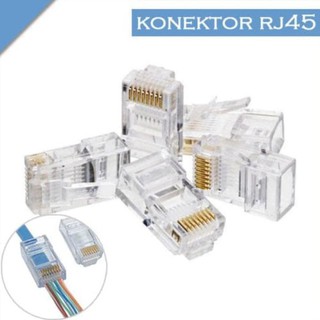 Contenido del Conector rj 45 100 piezas para conectores nuevos y seguros cat5e