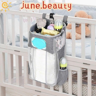JUNE New Hanging Storage Bag Breathable Nappy Organizer Pocket Crib Bed Diaper Pocket Portable Nappy Bag Durable Multi-function Bedding Nursing