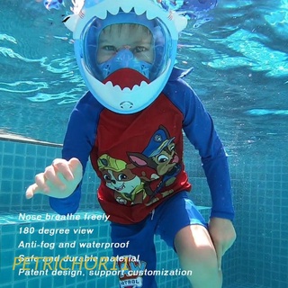 petr niños de dibujos animados natación cara completa máscara de snorkel niños snorkel natación buceo máscara niños niñas submarino buceo buceo (1)