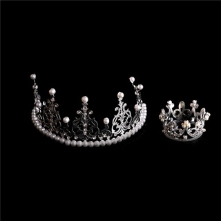 fbmx novia princesa diamantes de imitación perla cristal tiara boda coronas velo diadema caliente