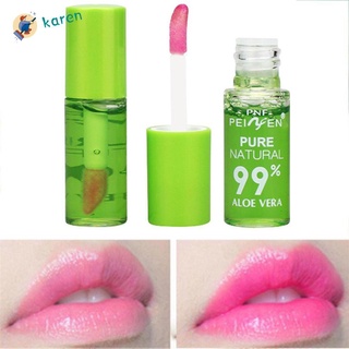 KR mujeres belleza caliente nuevo nutritivo impermeable hidratante larga duración líquido lápiz labial Aloe brillo de labios