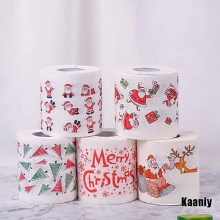 Kaaniy papel de baño de navidadtable Napkin papel de Santa Claus papel de decoración Tissue