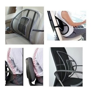 Respaldo Asiento Confort Lumbar para Auto o Silla Oficina Soporte Espalda Ciática Corrige Postura