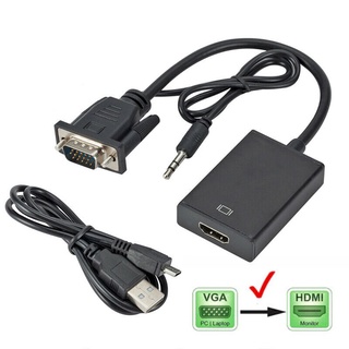VGA Macho A HDMI Hembra 1080P Salida HDTV Audio Video Convertidor Cable shuixudeniseAli
