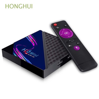 HONGHUI 3D Set Top Box 1G/8G H96 Mini TV Smart 1080P Equipos de video 2GB/16GB 4K RK3328 2.4G WiFi Media Player