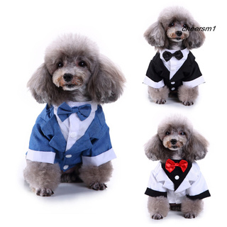 cheersm elegante ropa para mascotas cachorro perro camisa pajarita Formal esmoquin boda fiesta disfraz (4)