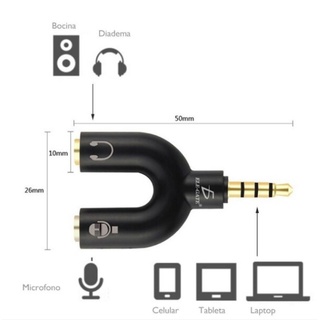 Divisor Audio Estéreo 3.5mm Celular xbox Micrófono Audifono (3)