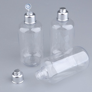 [[✔️simhoa2✔️]] 3Pcs 300ml Empty Clear Plastic Bottles Tubes Flip Cap Makeup Containers for Shampoo Lotions Toners