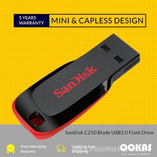 [en Stock] memoria Flash Sandisk Cruzer blade Cz50 de 128 gb/64 gb/32 gb/16 gb/8 gb Usb 2.0