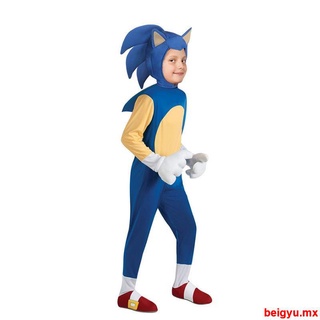 Venta Caliente Deluxe Sonic The Hedgehog Juego Temático Niño Disfraz Para Niños Halloween Cosplay Vestido De Lujo