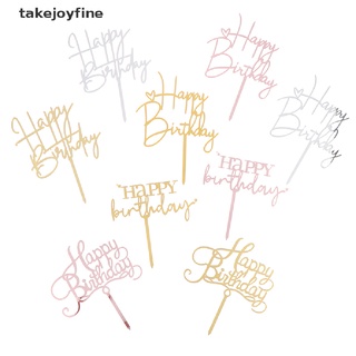 Tfmx PCS Glitter Paper Happy Birthday Cake Topper Cupcake Dessert Decor Supplies Jelly