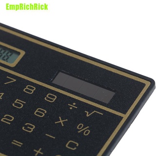 [Emprichrick] Mini calculadora de tamaño de tarjeta de crédito sigiloso escuela trampa tamaño bolsillo 8 dígitos (4)