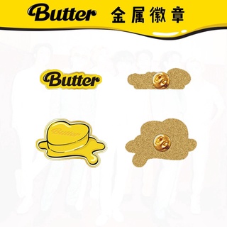 Bts Butter Logo Metal broche letra insignia brazalete ropa mochila adorno (2)