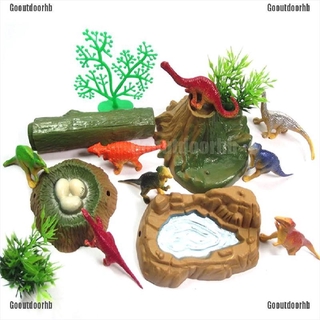 gooutdoortoy plástico dinosaurio modelo de acción y figura juguete niños arena mesa paisaje accesorio