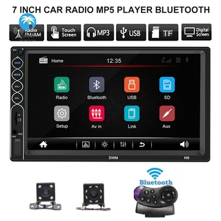 {Ready Stock} N6 7 pulgadas pantalla táctil 2 Din Radio coche Bluetooth Video reproductor MP5 con cámara