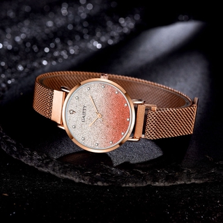 J&L delicado reloj de cuarzo de aleación de cristal colorido Metal imán hebilla correa de malla reloj de pulsera para las mujeres (7)