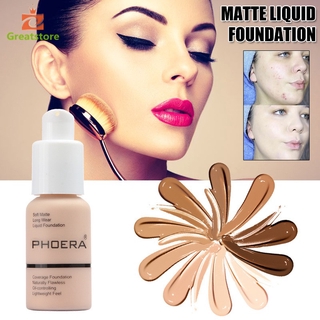 PHOERA Foundation maquillaje cobertura completa Base rápida iluminar sombra de larga duración 60g (1)
