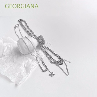 GEORGIANA Ajustable Cintura de piedra de Rin BREW Cadena madre - abdominal Cinturón de mariposa Elegante Aleación Accesorios de cinturón Metal Hebilla de camarón Coreano